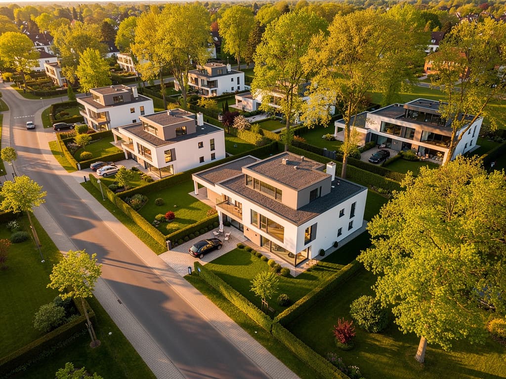 Aerial Wohngebiet Duesseldorf
