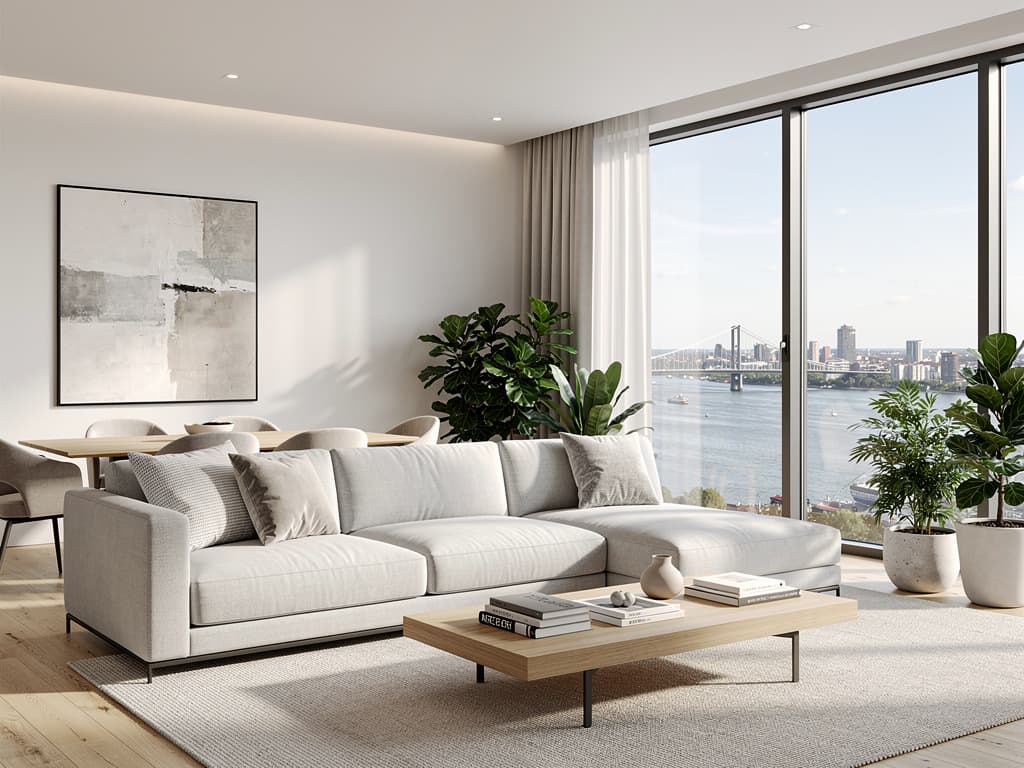 Wohnzimmer mit Rheinblick